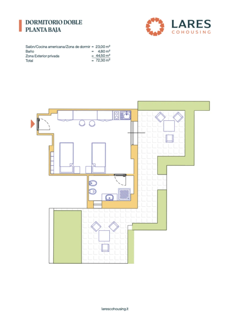 Plano Habitación doble F