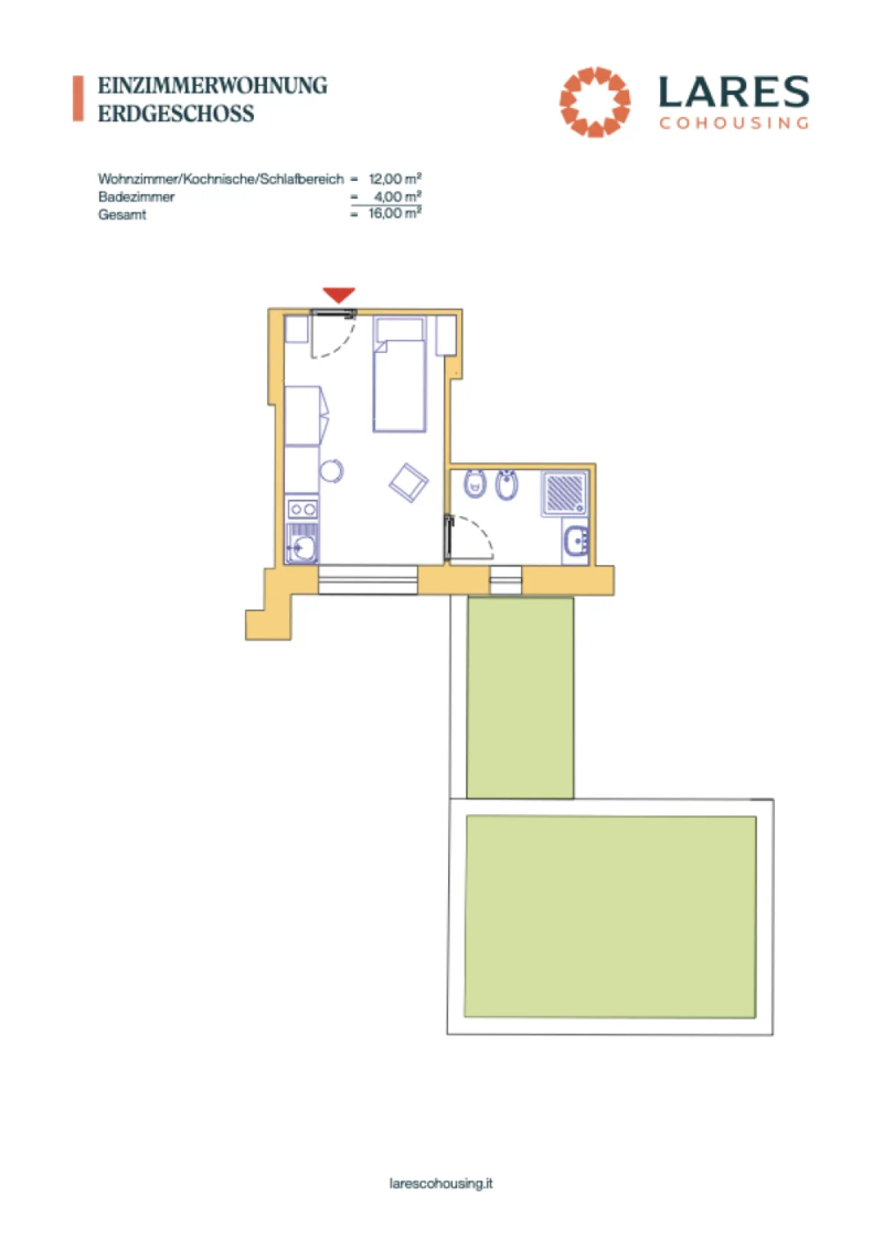 Grundriss Einzelzimmer